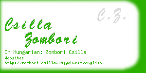 csilla zombori business card